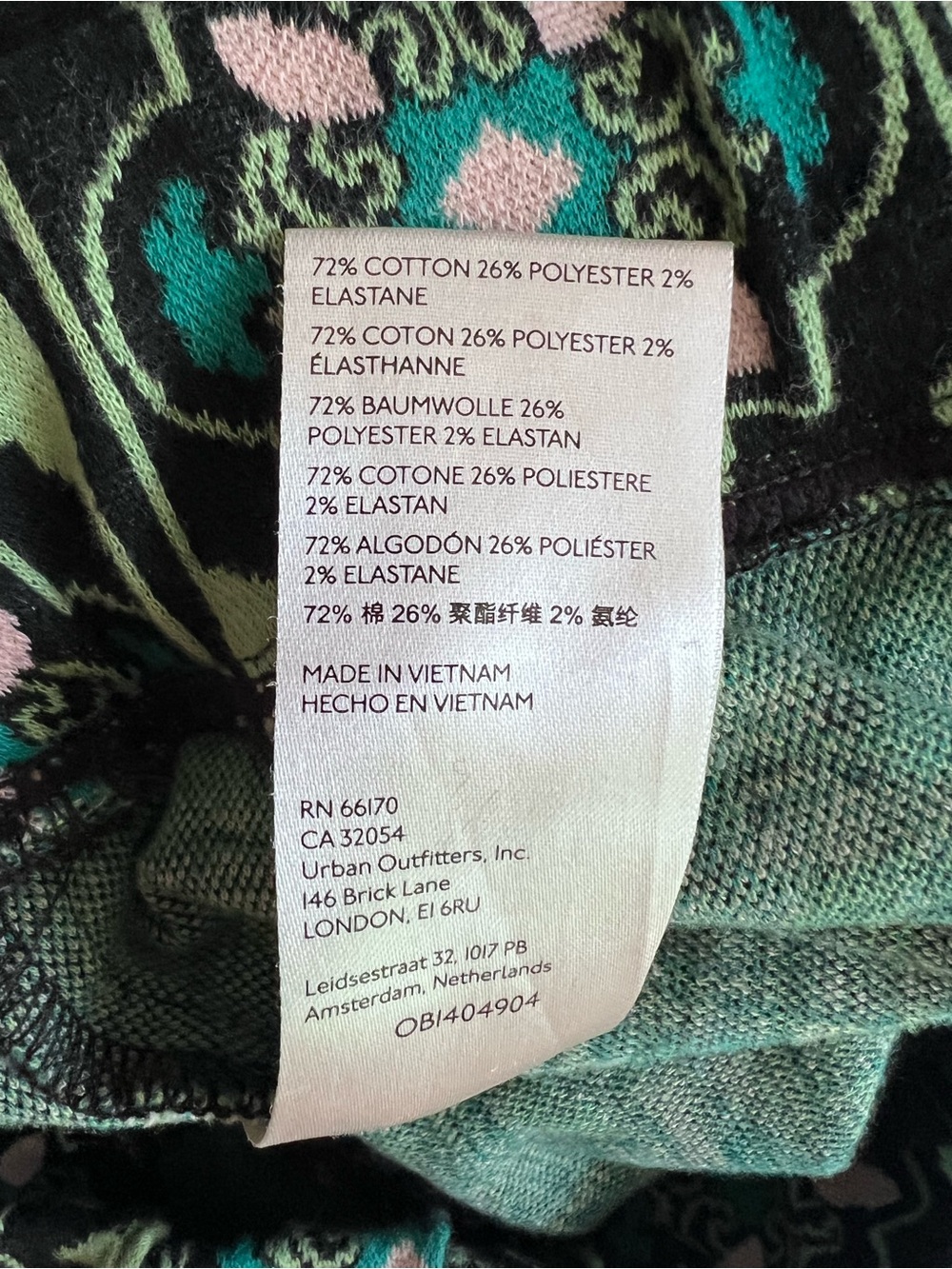 Maeve Green, Teal, and Pink Patterned Wide-Leg Pants - Picture 4 of 4
